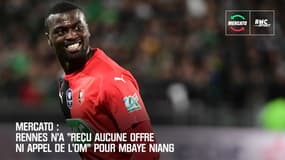 Mercato: Rennes n'a "reçu aucune offre ni appel de l'OM" pour Niang 
