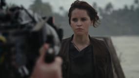 Felicity Jones sur le tournage de Rogue One