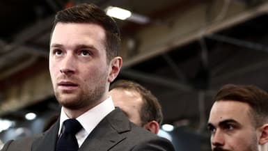 Le président de Rassemblement national (RN) Jordan Bardella au Parc des Expositions de Paris-Nord-Villepinte à Villepinte (Seine-Saint-Denis) le 24 novembre 2025.