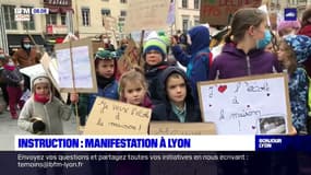 Manifestation à Lyon: près de 200 personnes rassemblées dimanche pour défendre l'instruction à la maison