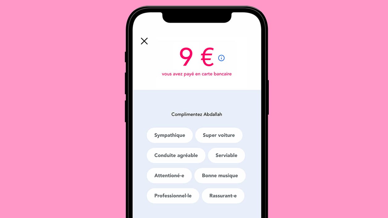 Capture d'écran de l'application Heetch