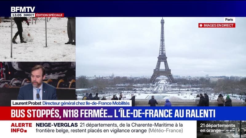 "Il est probable qu'une grande partie des bus ne circulent pas ce soir", annonce le directeur général d'Île-de-France Mobilités