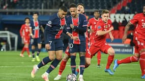 Kylian Mbappé et Neymar, lors du match PSG-Bayern, le 13 avril 2021