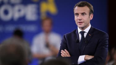 Emmanuel Macron le 17 avril 2018 à Epinal.
