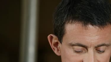 Manuel Valls, lors de la passation de pouvoir à Matignon.