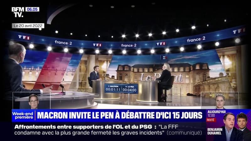 Emmanuel Macron propose à Marine Le Pen de débattre, la présidente du groupe RN à l'Assemblée nationale pose ses conditions