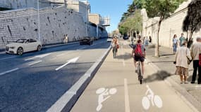 Visuel de la future piste cyclable entre les Catalans et le Vieux Port à Marseille