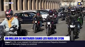 Lyon: près d'un millier de motards manifestent pour la légalisation de la circulation inter-files