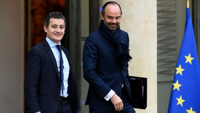 Gérald Darmanin et Edouard Philippe le 13 décembre 2017 à l'Elysée.