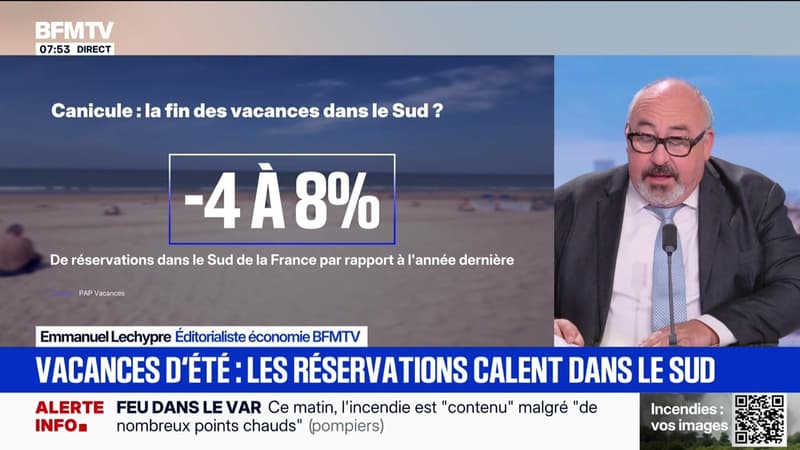 BFM éco : Vacances d'été, les réservations calent dans le Sud - 22/07