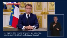Israël: Emmanuel Macron annonce que "13 de nos compatriotes sont morts"  et 17 "enfants et adultes" sont disparus