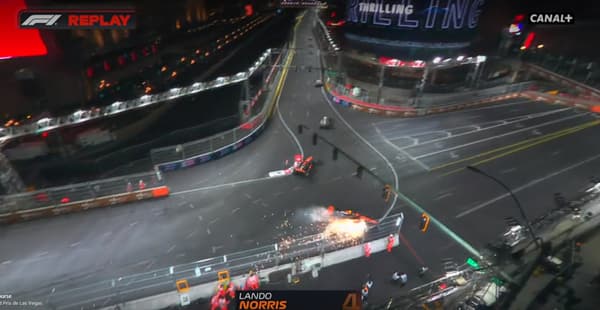 Le crash de la McLaren de Lando Norris