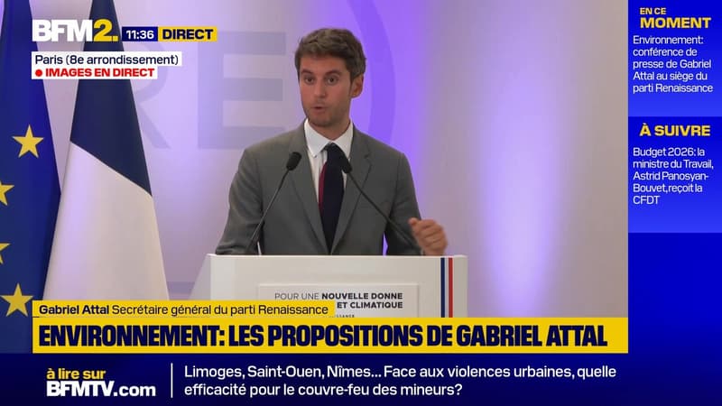 Gabriel Attal s'attaque aux climatosceptiques et défend son parti comme 