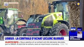 Calvados: la centrale d'achat Leclerc de Lisieux bloquée par les agriculteurs