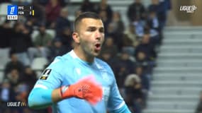 Anthony Lopes choqué du but de Matthis Abline lors de Paris FC-Nantes, le 24 octobre 2025.