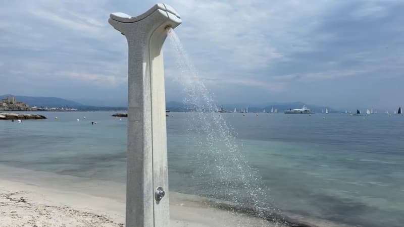 Sécheresse: à Antibes, les douches de plage continuent de fonctionner malgré l&#039;interdiction