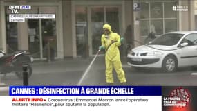 Coronavirus: grande opération de désinfection dans les rues de Cannes