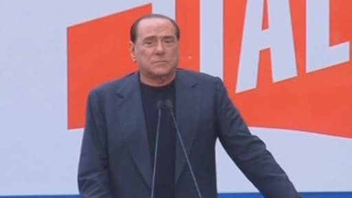 Sivio Berlusconi, lors de son meeting dimanche, à Rome