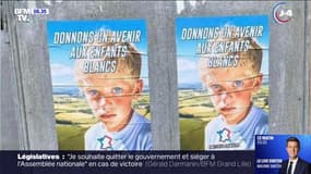 Législatives: une plainte déposée contre une affiche appelant à donner "un avenir aux enfants blancs"