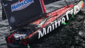 Yannick Bestaven lors du départ du Vendée Globe, le 10 novembre 2024