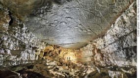 La grotte de Castelbouc où des empreintes ont été découvertes par les paléontologues.