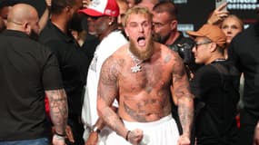 Jake Paul lors du face à face avant son combat contre Mike Tyson, le 14 novembre 2024