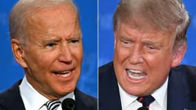 Le président américain Donald Trump et l'ancien vice-président Joe Biden lors de leur premier débat à Cleveland, dans l'Ohio, le 29 septembre 2020