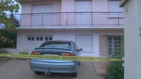 Un cordon de sécurité a été mis en place devant la maison où les enfants ont été découvert morts Gergy en Saône-et-Loire