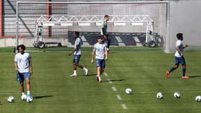 Des joueurs du Bayern à l'entraînement