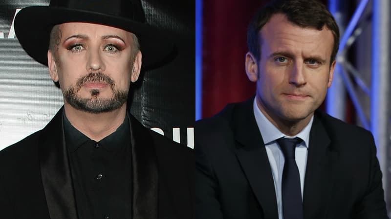 Le chanteur britannique Boy George a affiché son soutien à Emmanuel Macron