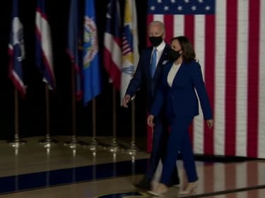 États-Unis: les images de la première apparition publique de Joe Biden avec sa colistière Kamala Harris