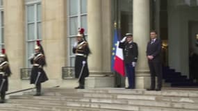 Emmanuel Macron reçoit Rishi Sunak, le Premier ministre du Royaume-Uni, à l'occasion du sommet franco-britannique