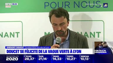 Municipales: en tête au premier tour, Grégory Doucet se félicite de la vague verte à Lyon