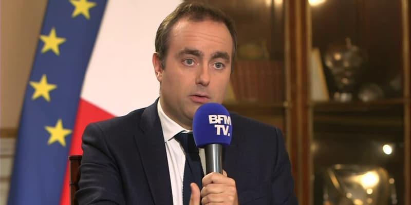 Le ministre des Armées, Sébastien Lecornu, invité de BFMTV, mardi 21 novembre 2023.