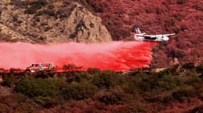 Un canadair au-dessus de Malibu, États-Unis, décembre 2024