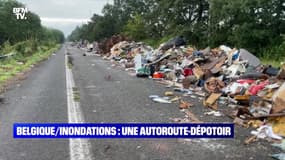 Belgique/inondations, une autoroute-dépotoir - 26/08