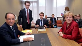 François Hollande et Angela Merkel à la réunion bilatérale du 24 octobre, à Bruxelles.