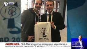 Emmanuel Macron s’explique sur sa photo avec un t-shirt "LBD 2020" à Angoulême