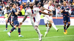 Alexandre Lacazette lors d'OL-Montpellier le 7 mai 2023