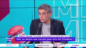 Doit-on mettre une cravate pour être élu Président ? "La cravate ne fait pas l'homme politique. Ce code vestimentaire va disparaître avec le temps" pense Thierry Moreau.