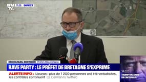 Le préfet d'Ille-et-Vilaine sur la rave party: "400 personnes sont en cours de contrôle, plus de 800 infractions Covid ont été constatées"