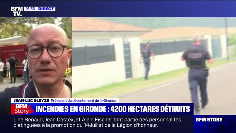 Incendies en Gironde: pas de nouvelles évacuations prévues à cette heure annonce Jean-Luc Gleyze, président du département de la Gironde