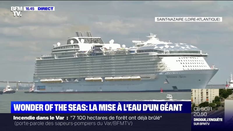 Les images de la première sortie en mer du "Wonder of the Seas", le plus gros paquebot au monde