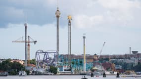 Le parc d'attraction Gröna Lund à Stockholm, en Suède, le 27 juillet 2020