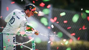 Pierre Gasly fêtant sa victoire au Grand Prix de Monza au mois de septembre dernier