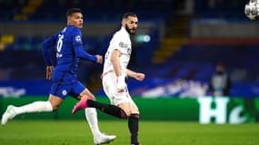 Thiago Silva face à Karim Benzema
