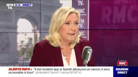 Marine Le Pen: "On aurait dû profiter des deux mois de confinement pour tester ceux qui travaillaient"