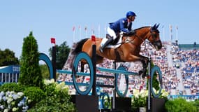 Le cavalier français Karim Laghouag aux JO le 29 juillet 2024