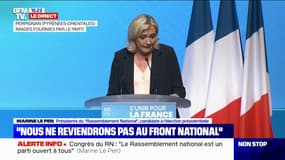 Marine Le Pen: "Nous devons continuer à nous ouvrir à toutes les forces politiques"