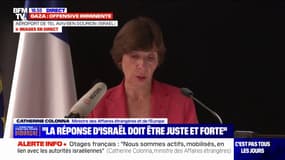 Catherine Colonna, ministre des Affaires étrangères et de l'Europe: "Des Français sont tombés sous les coups des terroristes, 19 des nôtres ont perdu la vie"